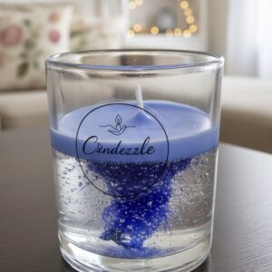 Blue Bloom Light Candle