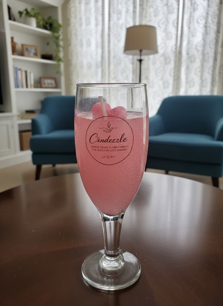 Pink Luxe Wine Candle