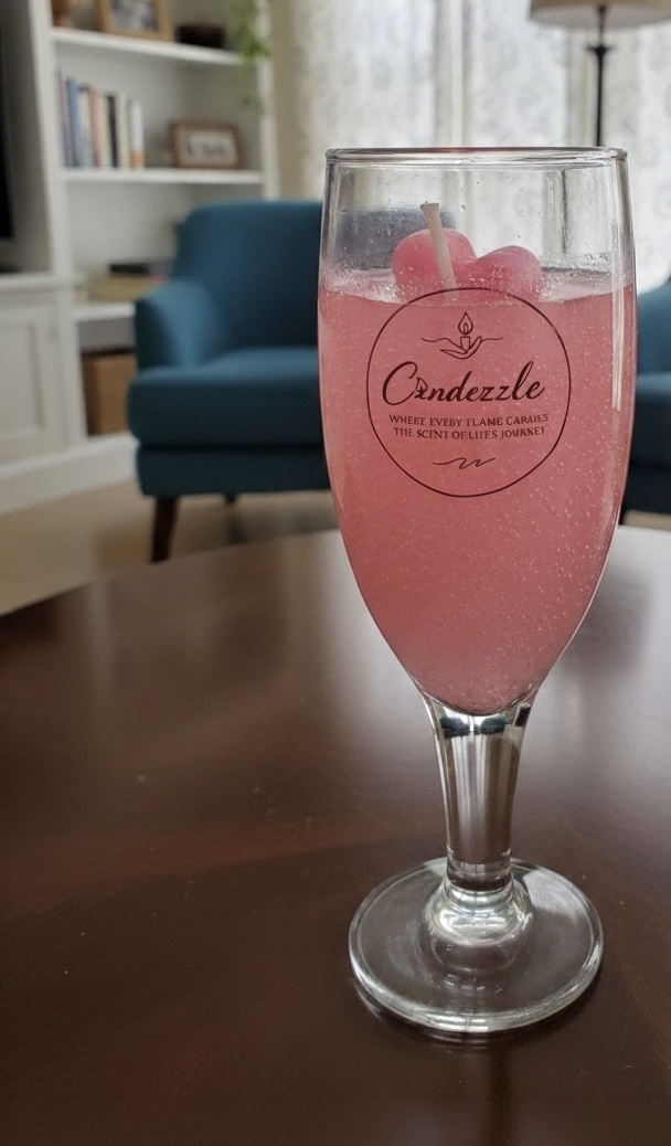 Pink Luxe Wine Candle - Image 2