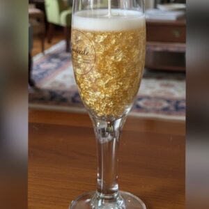 Golden Glow Wine Candle