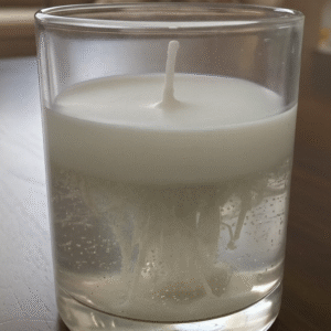 White Bloom Light Candle