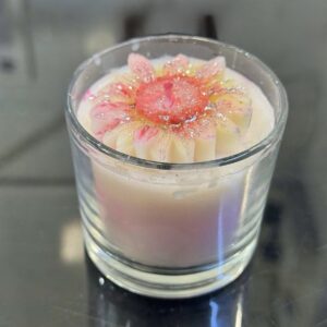 Mini Daisy Glass Candle (Pack of 2)