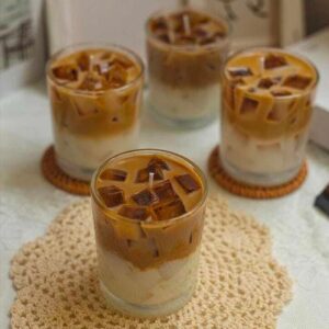Iced Coffee Latte Glass Candle