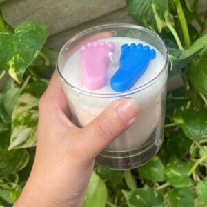 Baby Shower Glass Candle