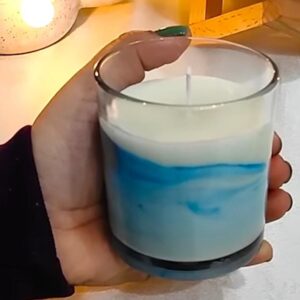 Blue Wavy Candle