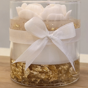 Golden Glow Heart Candle