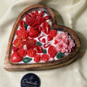 Customer Wooden Heart Candle- Large