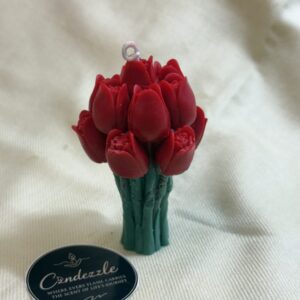 Red & Green Tulip Candle