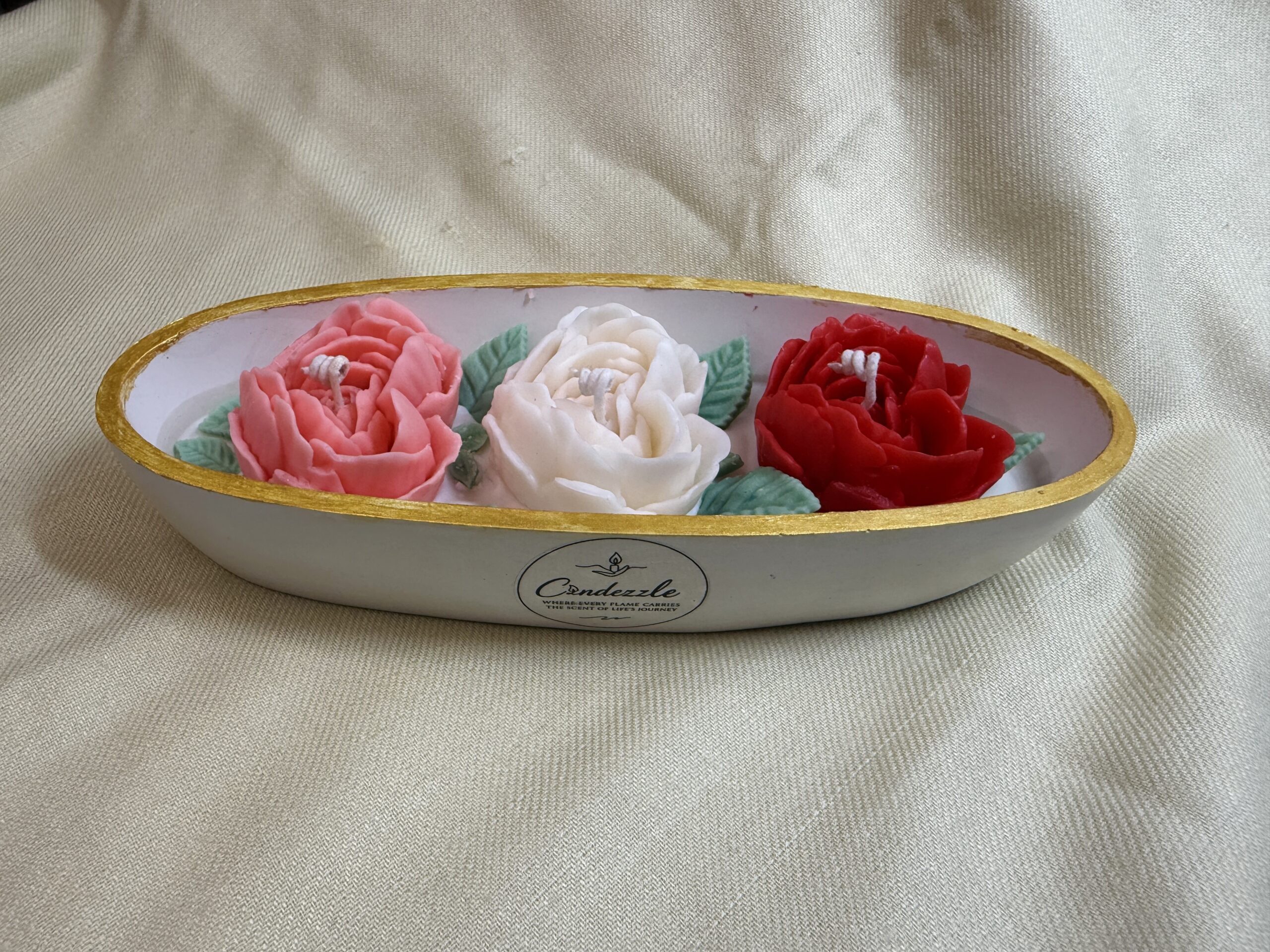 Heart Rose Theme Boat Candle