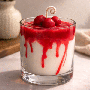 Cherry Blossom Creamy Round Glass