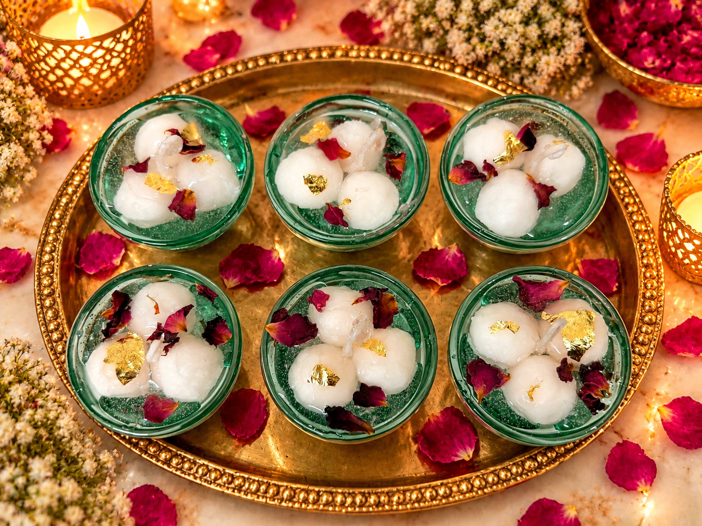 White Rasgulla candle - Image 3