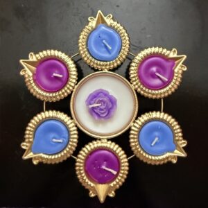 Peony Urli Candle (Purple & Blue Colour)