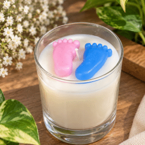 Baby Shower Glass Candle